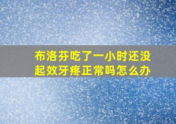 布洛芬吃了一小时还没起效牙疼正常吗怎么办