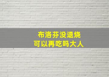 布洛芬没退烧可以再吃吗大人