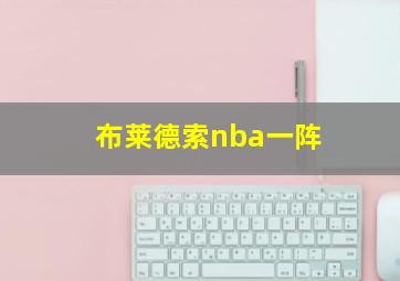 布莱德索nba一阵