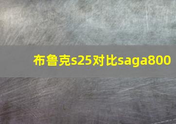 布鲁克s25对比saga800