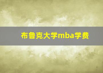 布鲁克大学mba学费