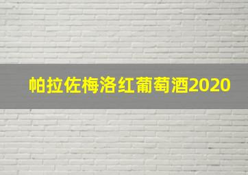 帕拉佐梅洛红葡萄酒2020