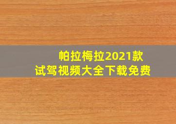 帕拉梅拉2021款试驾视频大全下载免费