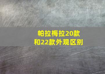 帕拉梅拉20款和22款外观区别