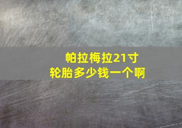 帕拉梅拉21寸轮胎多少钱一个啊