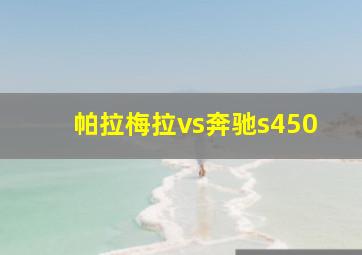 帕拉梅拉vs奔驰s450