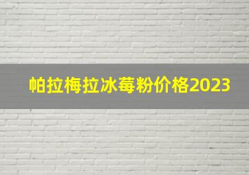 帕拉梅拉冰莓粉价格2023