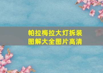 帕拉梅拉大灯拆装图解大全图片高清