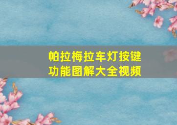 帕拉梅拉车灯按键功能图解大全视频