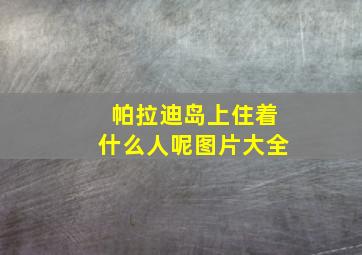 帕拉迪岛上住着什么人呢图片大全