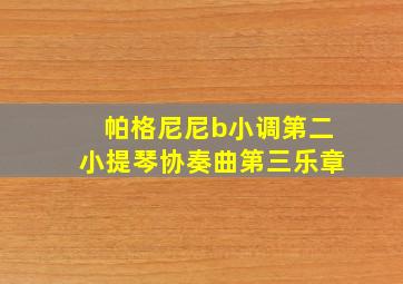 帕格尼尼b小调第二小提琴协奏曲第三乐章