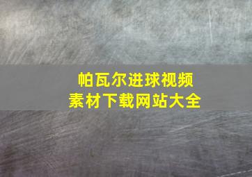 帕瓦尔进球视频素材下载网站大全