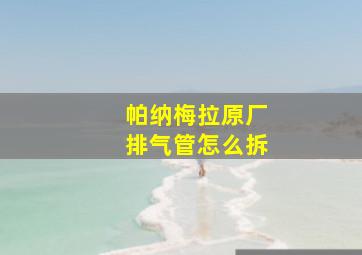 帕纳梅拉原厂排气管怎么拆