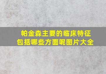 帕金森主要的临床特征包括哪些方面呢图片大全