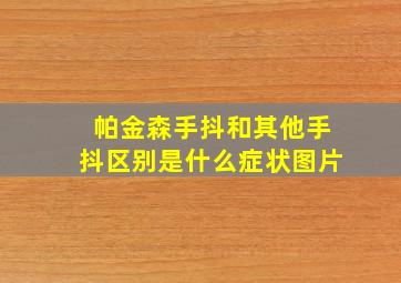 帕金森手抖和其他手抖区别是什么症状图片