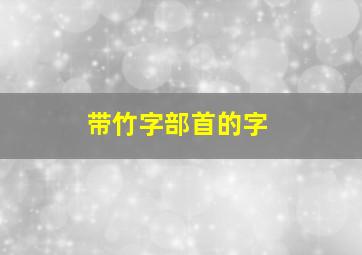 带竹字部首的字