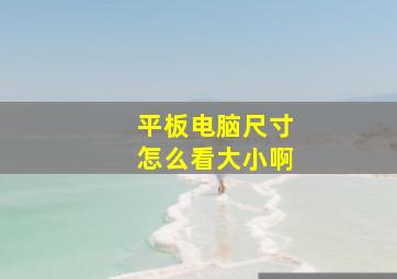 平板电脑尺寸怎么看大小啊