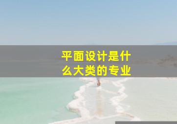 平面设计是什么大类的专业