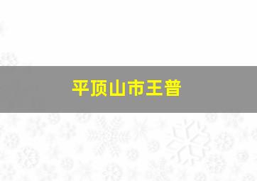 平顶山市王普