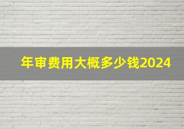 年审费用大概多少钱2024