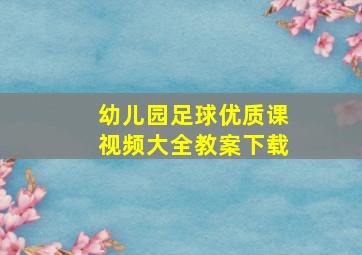 幼儿园足球优质课视频大全教案下载