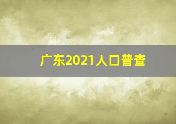 广东2021人口普查