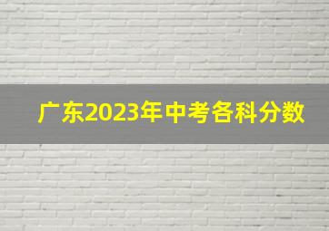 广东2023年中考各科分数