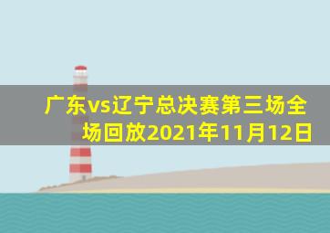 广东vs辽宁总决赛第三场全场回放2021年11月12日