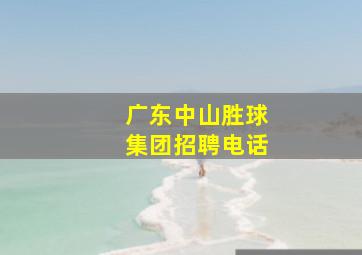 广东中山胜球集团招聘电话