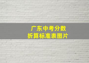 广东中考分数折算标准表图片