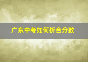 广东中考如何折合分数