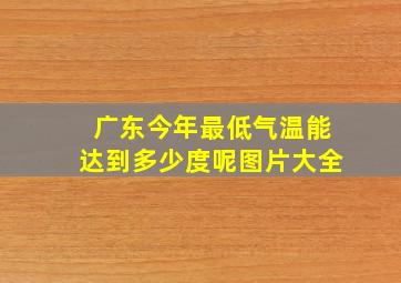 广东今年最低气温能达到多少度呢图片大全