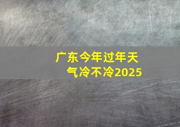 广东今年过年天气冷不冷2025