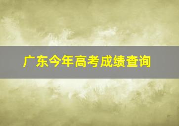 广东今年高考成绩查询