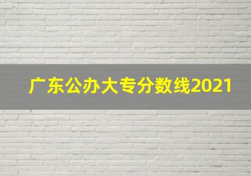 广东公办大专分数线2021