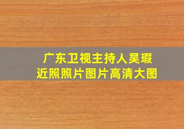 广东卫视主持人吴瑕近照照片图片高清大图