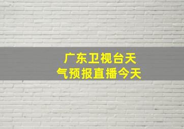 广东卫视台天气预报直播今天