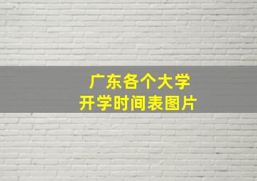 广东各个大学开学时间表图片