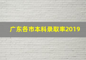 广东各市本科录取率2019