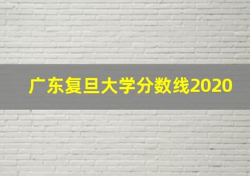 广东复旦大学分数线2020