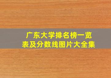 广东大学排名榜一览表及分数线图片大全集