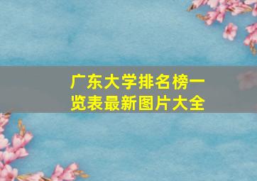 广东大学排名榜一览表最新图片大全