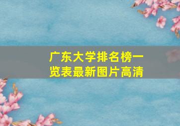 广东大学排名榜一览表最新图片高清