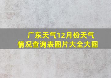 广东天气12月份天气情况查询表图片大全大图