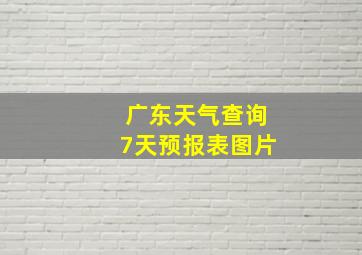 广东天气查询7天预报表图片