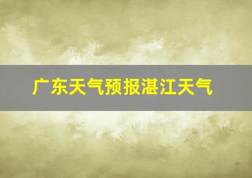 广东天气预报湛江天气