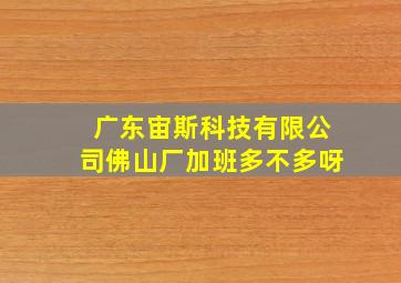 广东宙斯科技有限公司佛山厂加班多不多呀