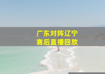 广东对阵辽宁赛后直播回放