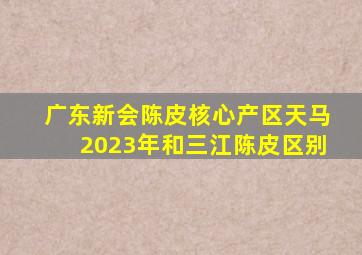 广东新会陈皮核心产区天马2023年和三江陈皮区别