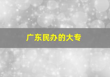 广东民办的大专